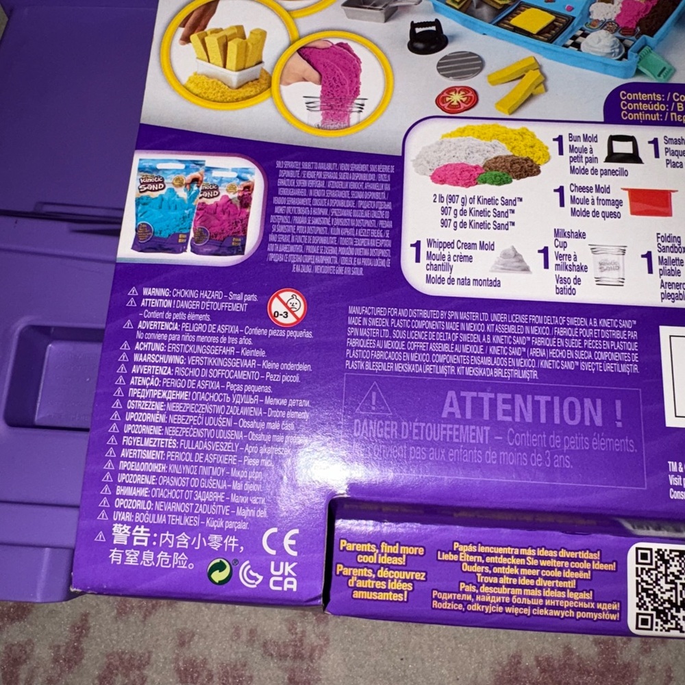 NIB Kinetic Sand Grill N' Scoop Diner Playset - Blue and Purple - Picture 7 of 8